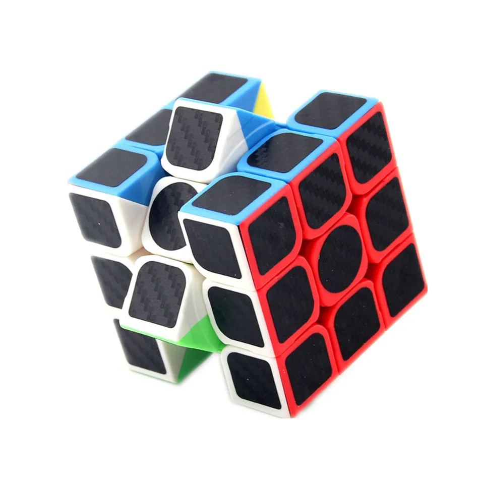 

Наклейка из углеродного волокна 3x3x3 скоростной магический куб 3*3*3 магический куб 3x3 профессиональный головоломка для мозга игрушка для детей подарок