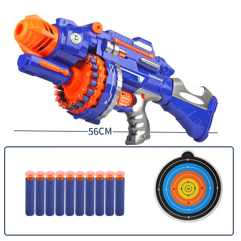 

Boy Toy Gun Children's Electric Continuous Firing Soft Bullet Gun Gatlin EVA Suction Cup Sponge Bullet Darts Bullets Blasters