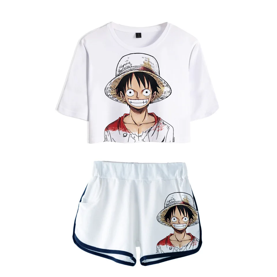 

Women's Activewear Summer Short Sleeve T Shirt and Shorts Set Casual Slim Fit O Neck Cropped T Shirt One Piece T Shirt