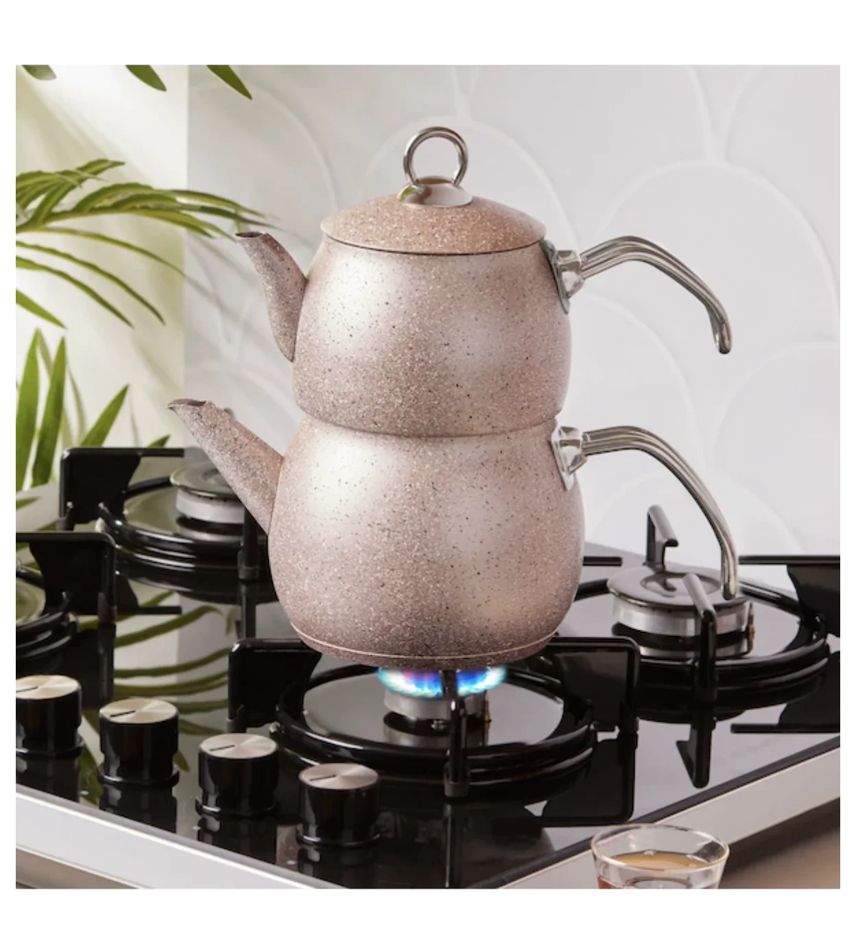 

Steel Granit Tea Pot Kettle Tetera Heat Coffee Pot Teaware Infuser Herbal Tea Theiere Cup Mug Health Kitchen Decor القهوة الشاي
