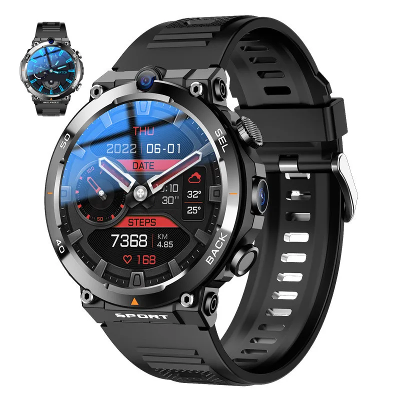 Фото Новые сетевые умные часы H10 4G, камера 16GROM, SIM-карта, GPS, Wi-Fi, беспроводной быстрый доступ к Интернету, NFC, Android умные часы №1