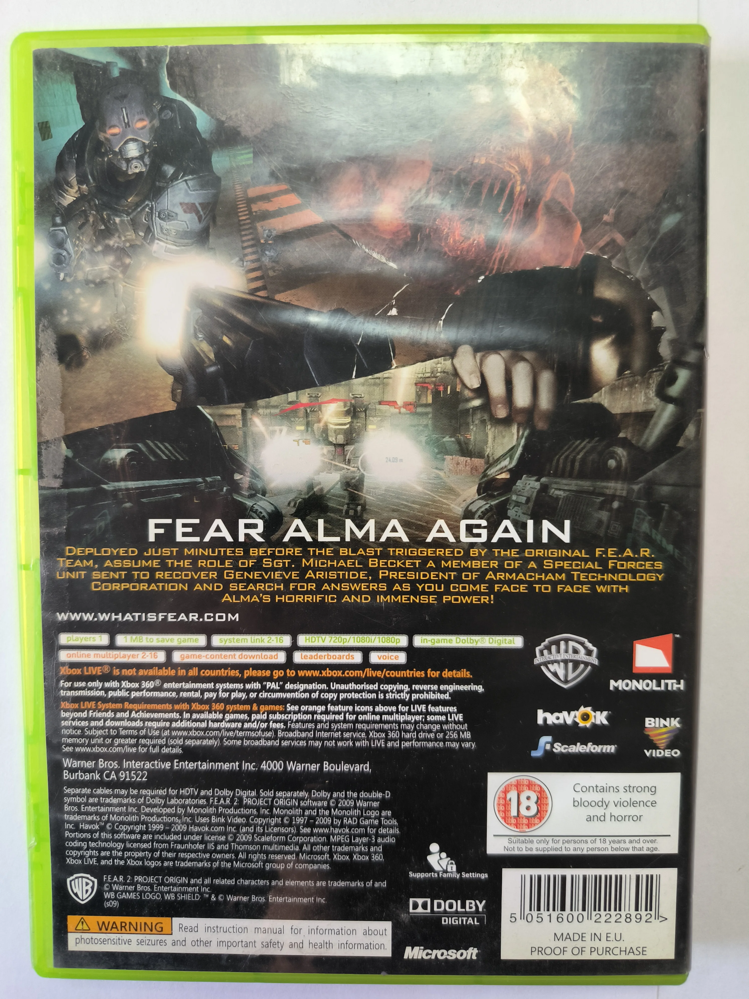 Купить Fear 1 На Xbox