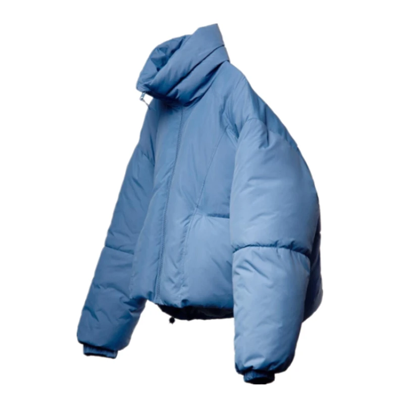 

BM&MD&ZA 2022 Women's Winter New Blue Loose Warm Thickened Bread Coat Padded Jacket Chic Coat 5320707