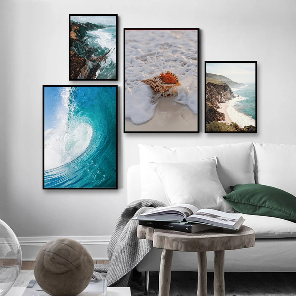 

Modern Landscape Poster Photography Canvas Painting Natural Travel Art Print Ocean Wall Picture For Living Room Home Decor