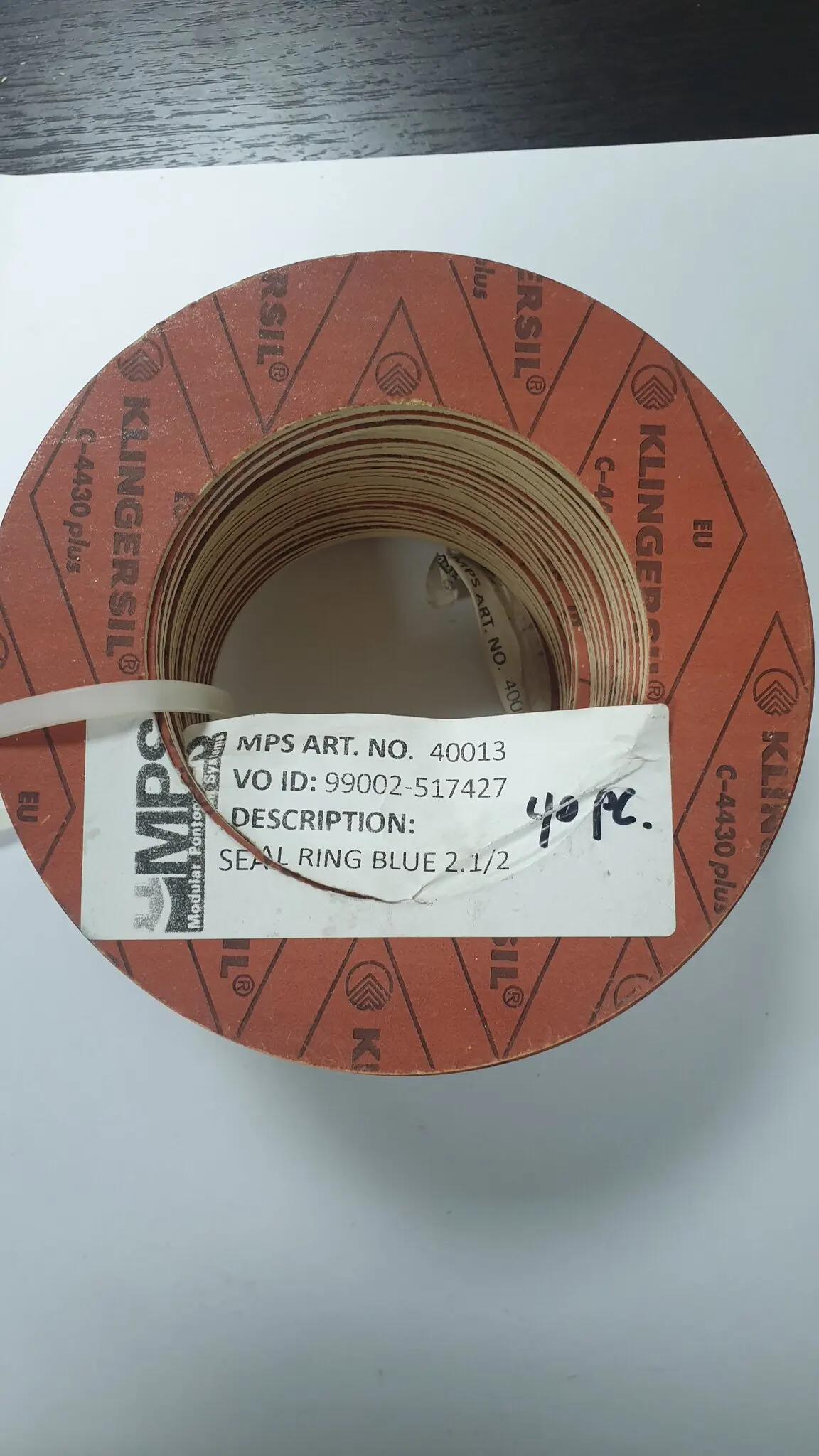 40013 KLINGERsil C4430 Plus, DN65 PN16, толщина 2 мм, красный,  Фланцевая прокладка без асбеста