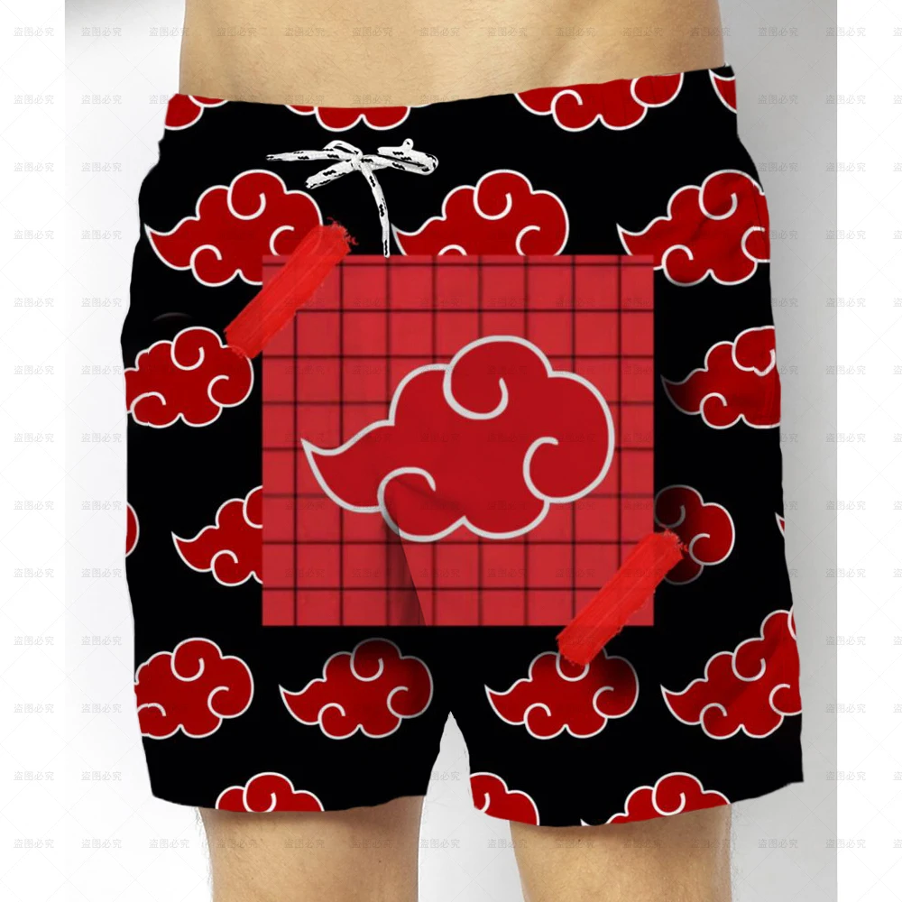 

Cosplay Kakashi Little Red Cloud Summer Men's Shorts Swimsuit Swim Shorts Shorts Beach Shorts Naruto Shorts