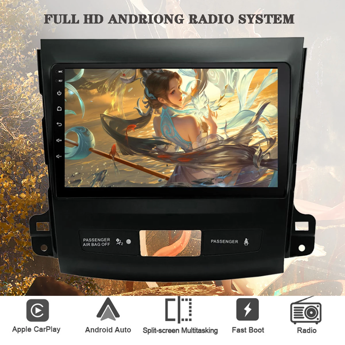 

9-дюймовый IPS ОЗУ 8 Гб 8-ядерный Android 12 Автомобильный DVD-плеер для Mitsubishi Outlander 2006 - 2013 головное устройство GPS-навигация стерео радио FM AM