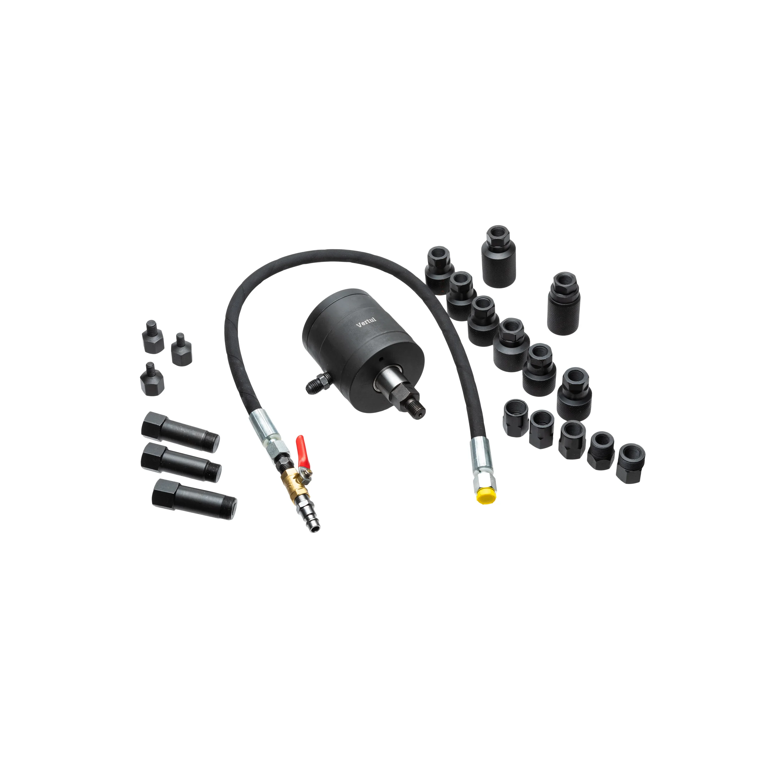 Съемник дизельных форсунок пневматический 19 адаптеров Vertul VR50319