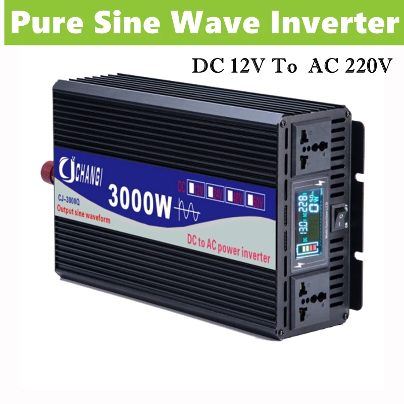 

12V 220V Inverter 3000/4000/5000W Voltage Convertor Transformer Solar Led Digital Display Power Inverter