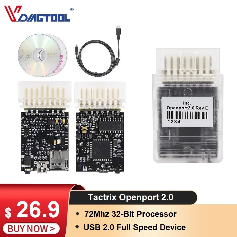 Tactrix Openport 2,0 ECU FLASH puerto abierto 2 0 Auto Chip Tuning OBD 2 OBD2 herramienta de diagnóstico de coche para Subaru/Mitsubishi J2534 Scanner