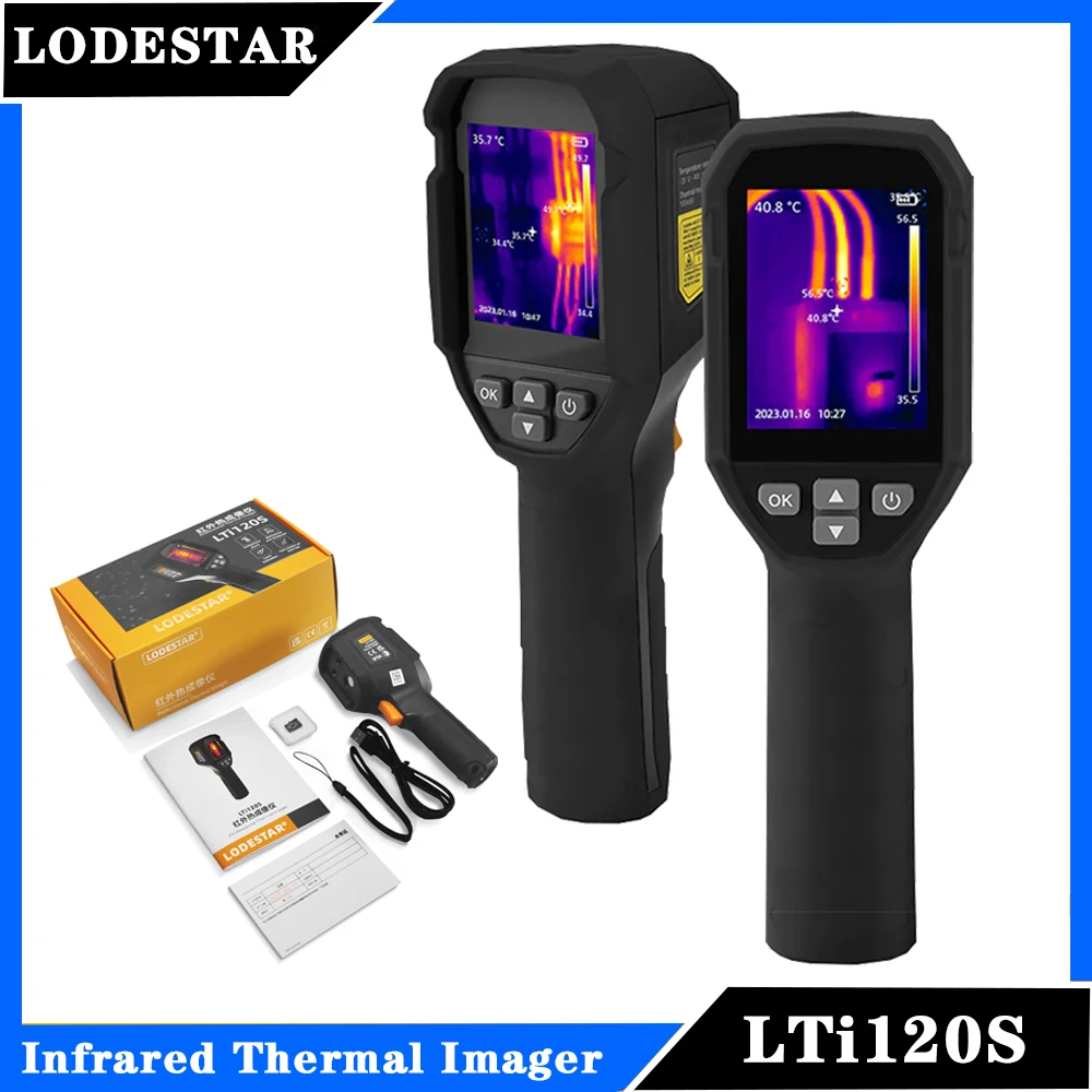 

Ручной тепловизор LODESTAR лти120s с разрешением 120x90, Инфракрасная тепловая камера для проверки утечки тепла, электрический ремонт
