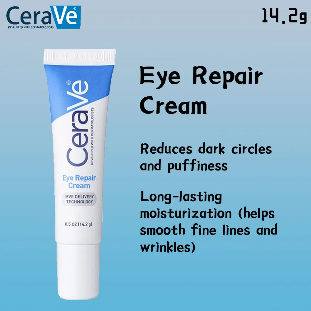 

CeraVe Eye Repair Cream 14.2g Reduces Dark Circles and Puffiness Smoothes Fine Lines and Wrinkles Repairing the Natural Barrier
