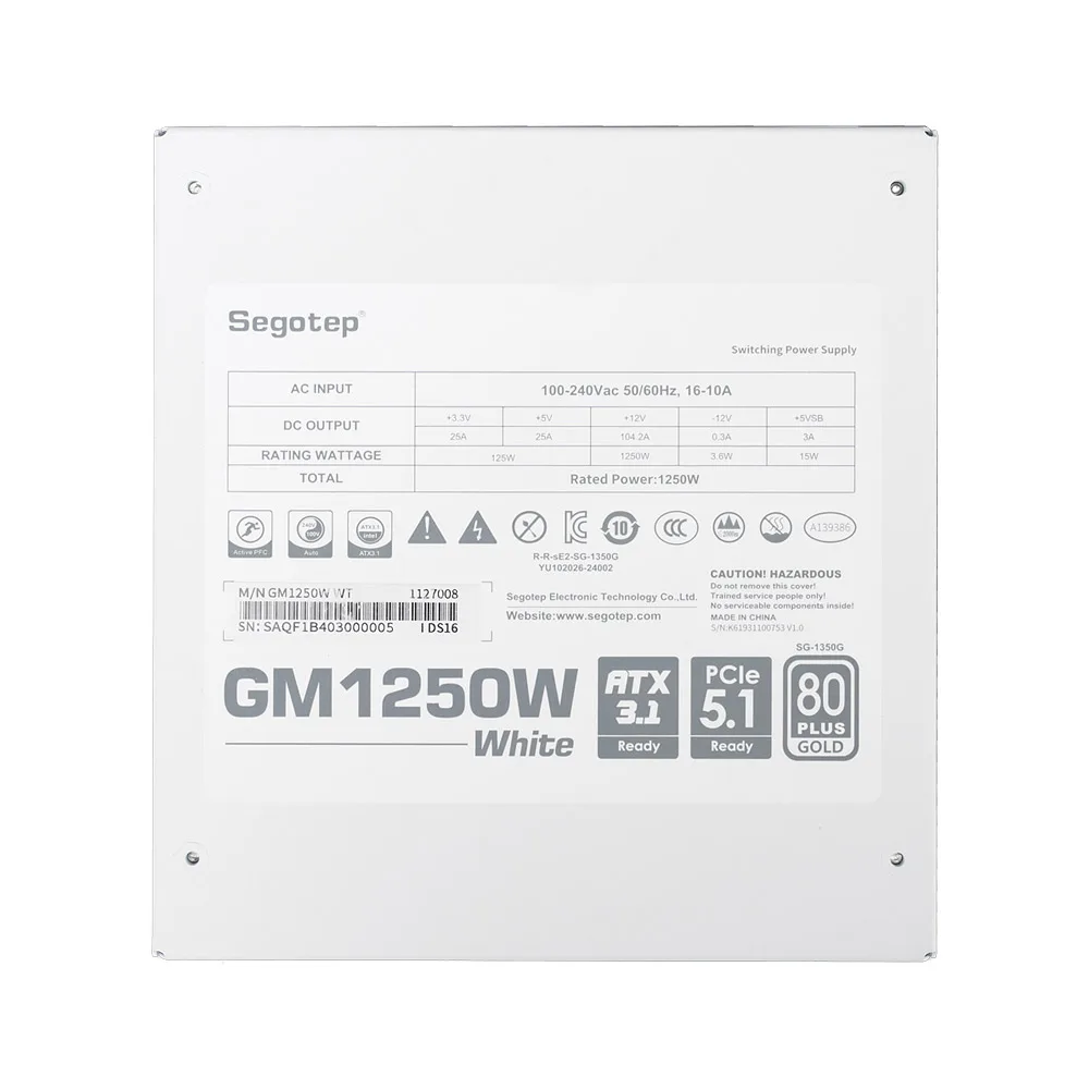 Segotep GM 1250 Вт золотой (белый)