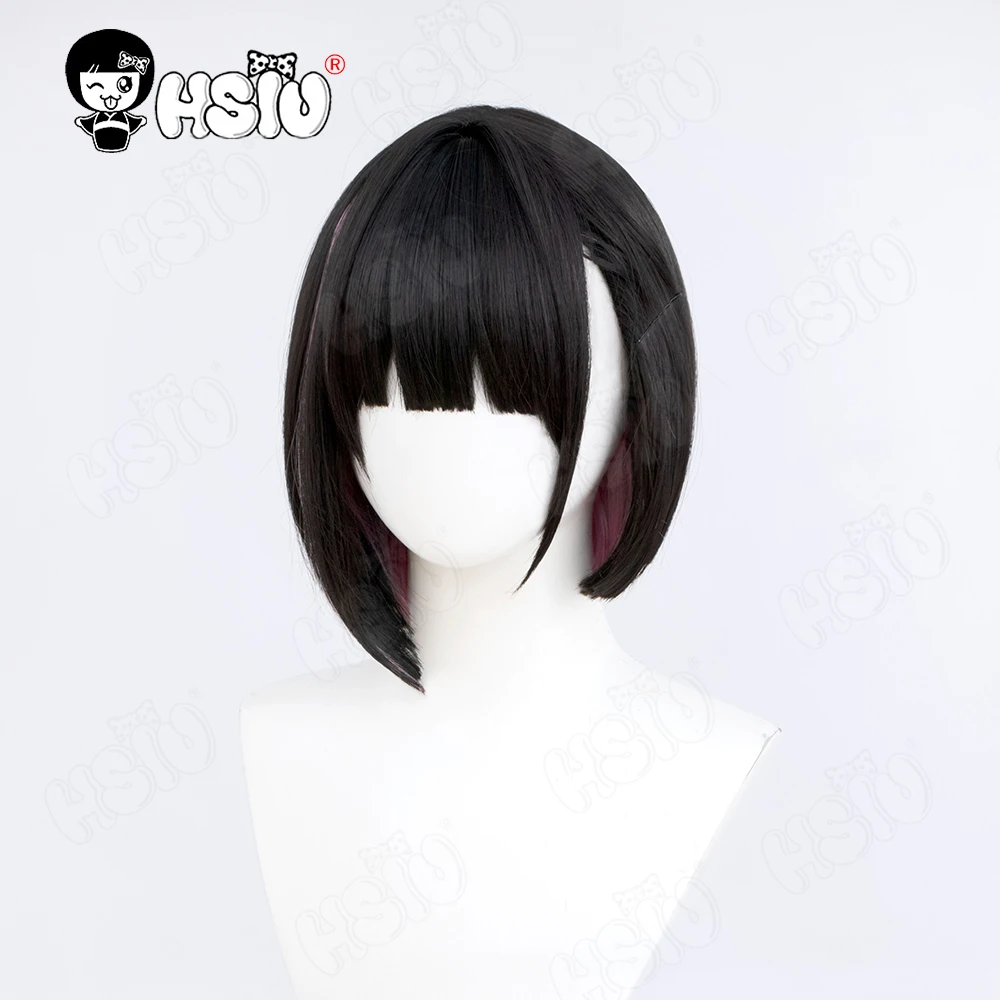Kyoyama Kazusa Cosplay HSIU 35CM Черный комбинированный розовый коротковолосый синтетический