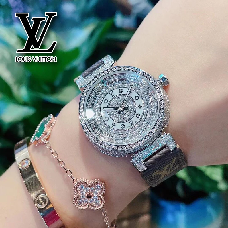 Часы в стиле Louis Vuitton новинка 2024 года европейские и американские модные роскошные