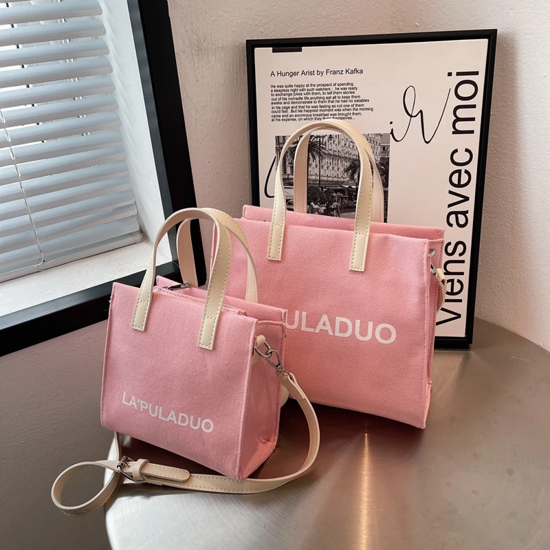 

2022 New Summer Large-Capacity Canvas Versatile Western-Style High-Quality Texture Women'S One-Shoulder Crossbody Tote Handbag