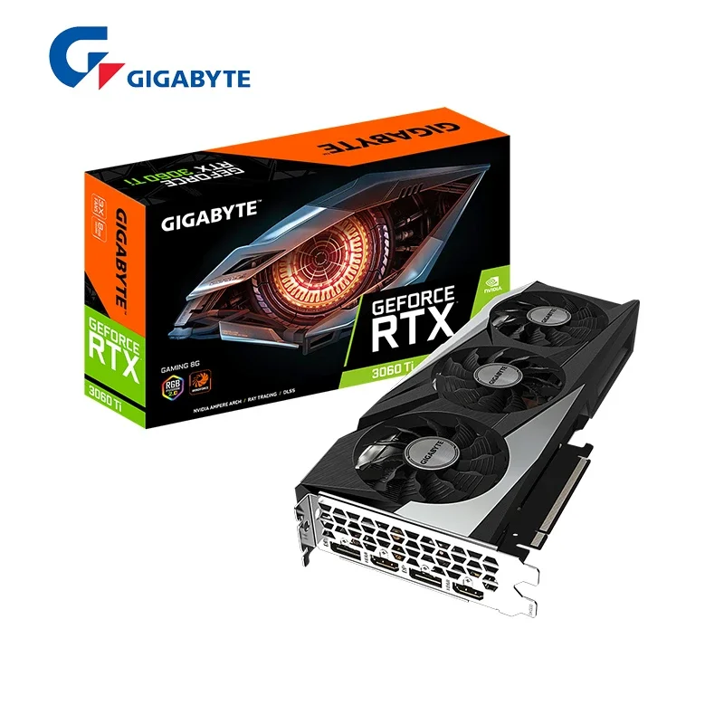

Гигабайт Бару GA AORUS GeForce RTX™3060 Ti GAMING VISION EAGLE 12G GDDR6 256-Bit Kartu Video NVIDIA AMP Kartu Grafis GPU LHR