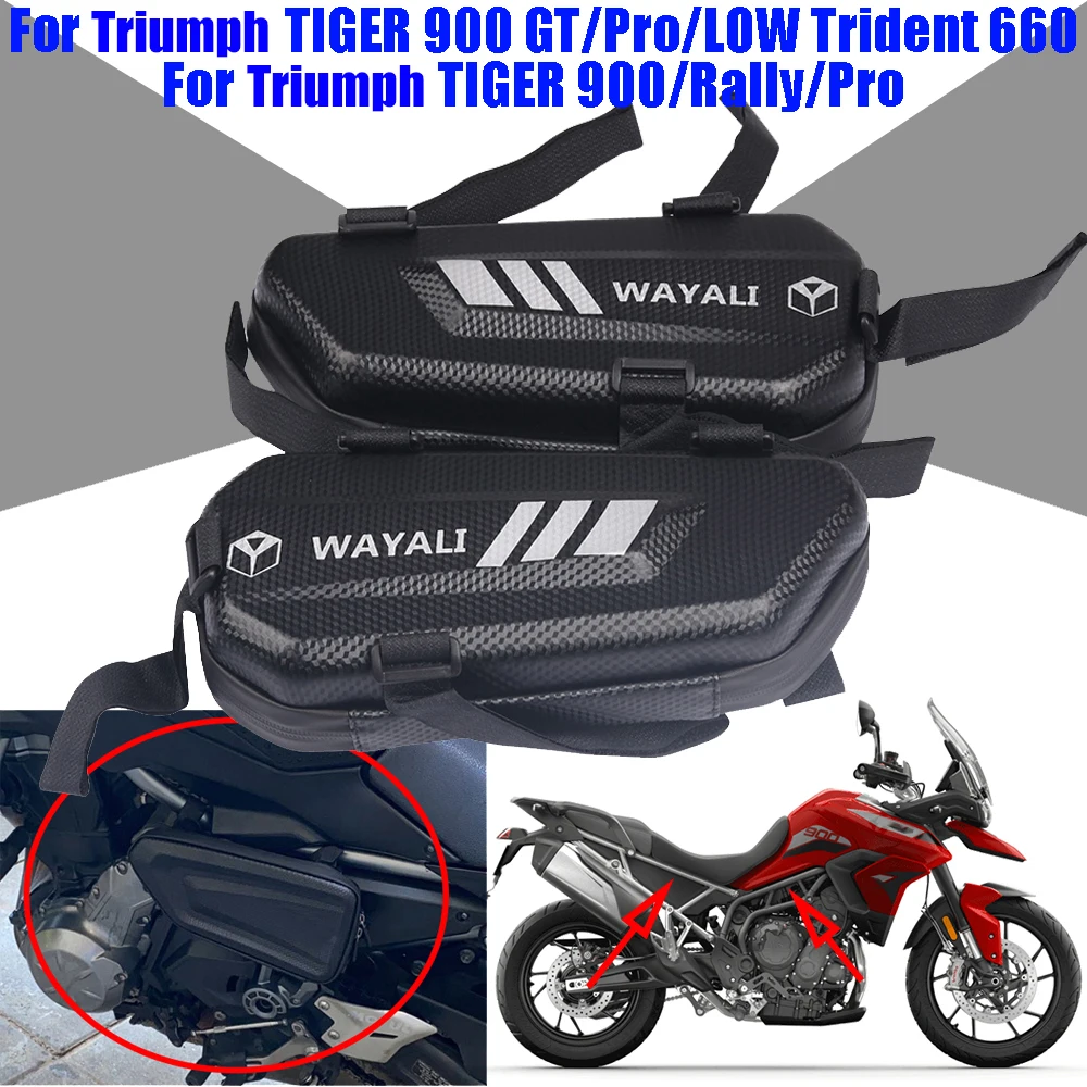 For Triumph TIGER900 TIGER 900 Rally Pro GT Pro LOW Trident 660 Motorcycle Accessories Side Bag Storage Waterproof Triangle Bag