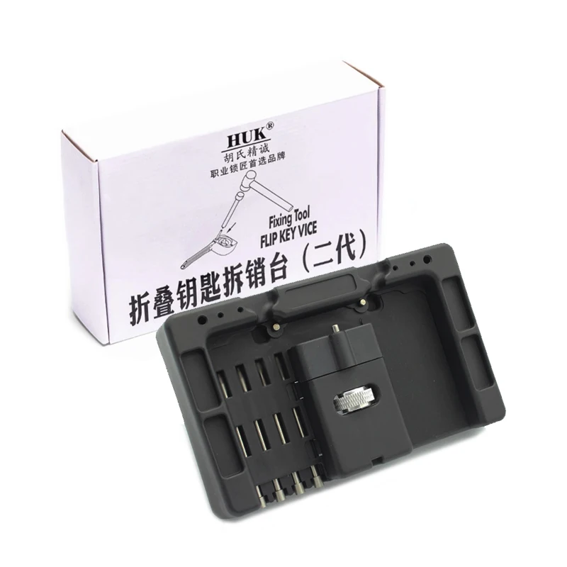 

HUK Locksmith Tools Cars Remote Control Flip Key Fixing Tool Key Repairing Tools Kit With 4pcs pins