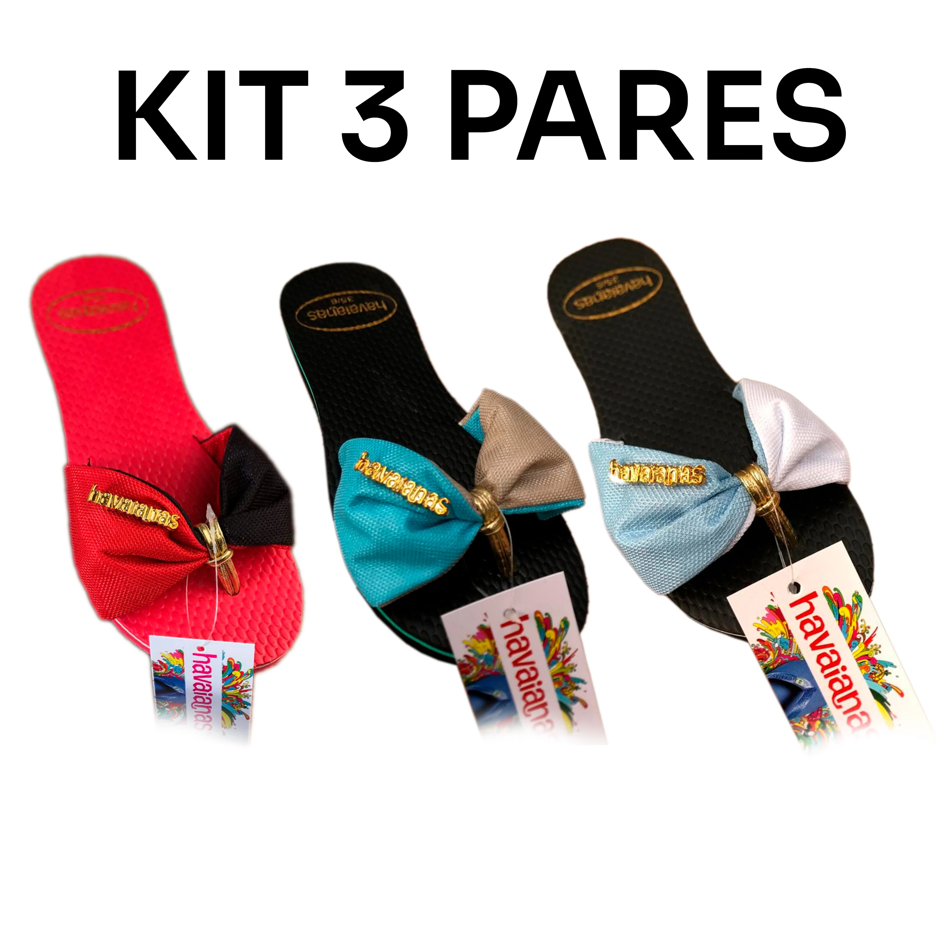 

KIT 3 Pairos Havaianas You St. Tropez Women's Rasteirinha Sandals | John Oliver Women's & Men's Footwear