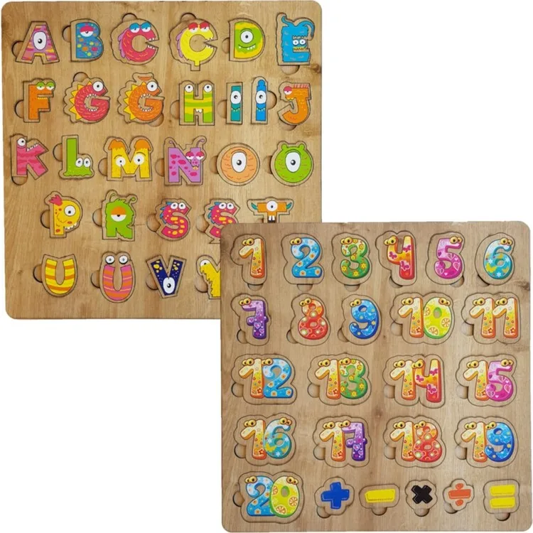 King Toys Деревянный бултак с алфавитом и цифрами 2li