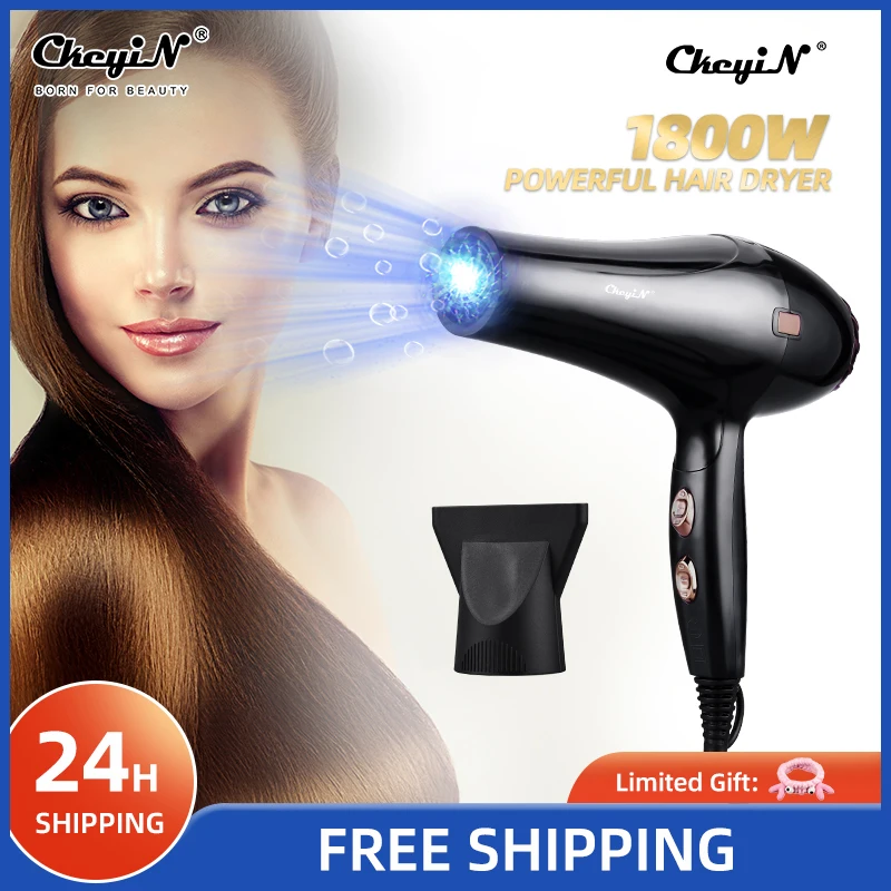 

CkeyiN Professional Hair Dryer Strong Power Quick Dry Barber Salon Styling Tools Hot Cold Air Hair Electric Blower