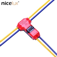 10 pcs 2 pin dcac 300v 10a wire connector 18 22awg no welding scotch lock quick connector cable clamp terminal block splice