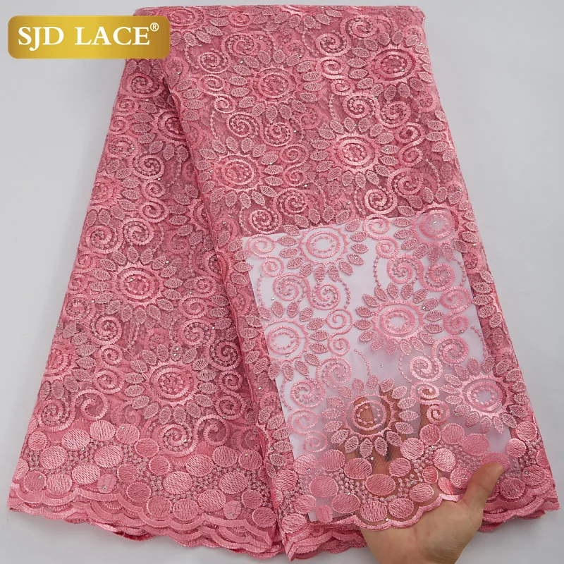 

SJD LACE African Lace Fabric 2022 High Quality French Tulle Lace Material Bridal For Nigerian Wedding Dress DIY Sewing A2939