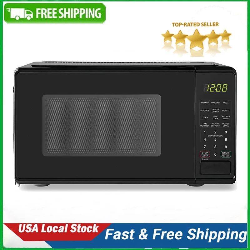 

HAOYUNMA 0.7cu. ft. Countertop Microwave Oven, 700 Watts, Black