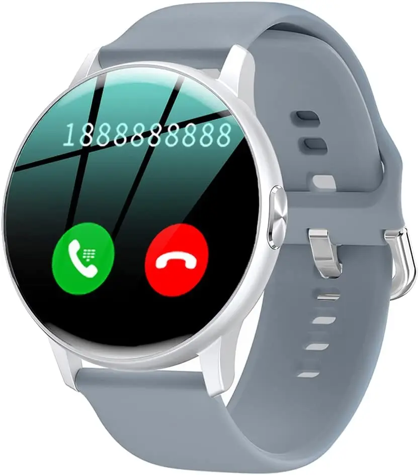 

Смарт-часы для мужчин и женщин, 1,28 дюймовый круглый фитнес-трекер с функцией телефона, пульсометром, измерением кровяного давления, монитор...