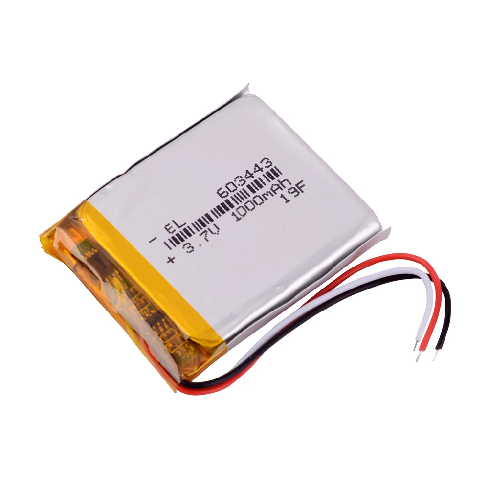 

10Pcs 603443 3.7V 900mAh Lithium Polymer Rechargeable Battery for GPS MP4 MP5 Toy Massager Bluetooth Speaker