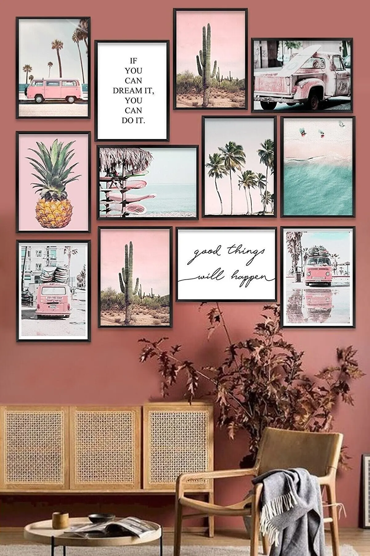 

12 Pieces Frame View Mdf UV Print Wall Set Wall Art Home Living Room Decoration Wall Decor Painting Calligraphy
