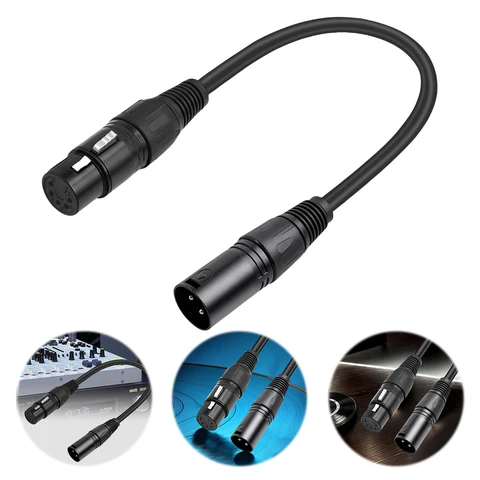 Кабель-адаптер XLR3 F к XLR 5 м 30 см XLR Женский 3-контактный к XLR Мужской 5-контактный Кабель-адаптер для микрофона DMX Stage Light Turnaround