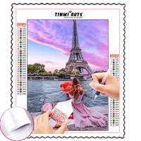 5d diy diamond painting tower rhinestone picture mosaic lake diamond embroidery landscape new arrival handmade gift