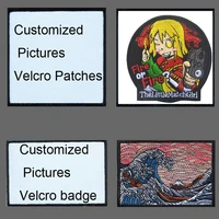 custom patches 3d embroidery army fan badges anime patches patches on clothes hook and loop