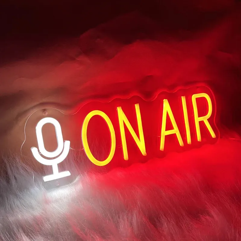 Неоновая вывеска на воздухе индивидуальная неоновая живая трансляция запись