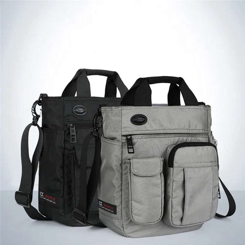 

Multi Function Men's Shoulder Messenger Bag With Headphone Hole Waterproof Travel Handbag Large Capacity Storage Bags