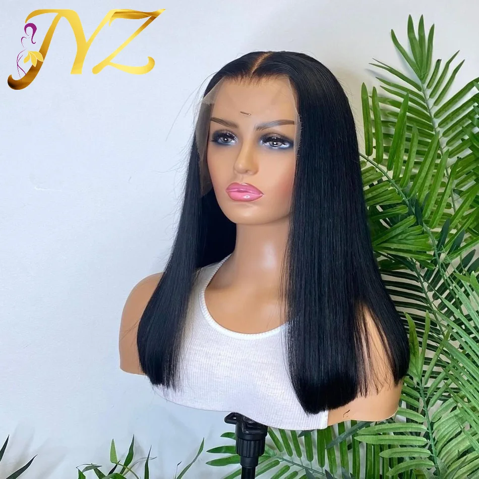 

Short Straight Bob Wig With Melt Belt 13x4 HD Lace Front Human Hair Wig For Woman Remy Brazilian Pre-Plucked Bleached Natural