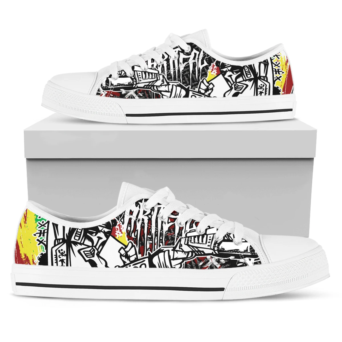 

Nopersonality новые модные женские холщовые туфли с низким верхом трендовые аниме туфли с принтом для улицы удобные дышащие дамские туфли