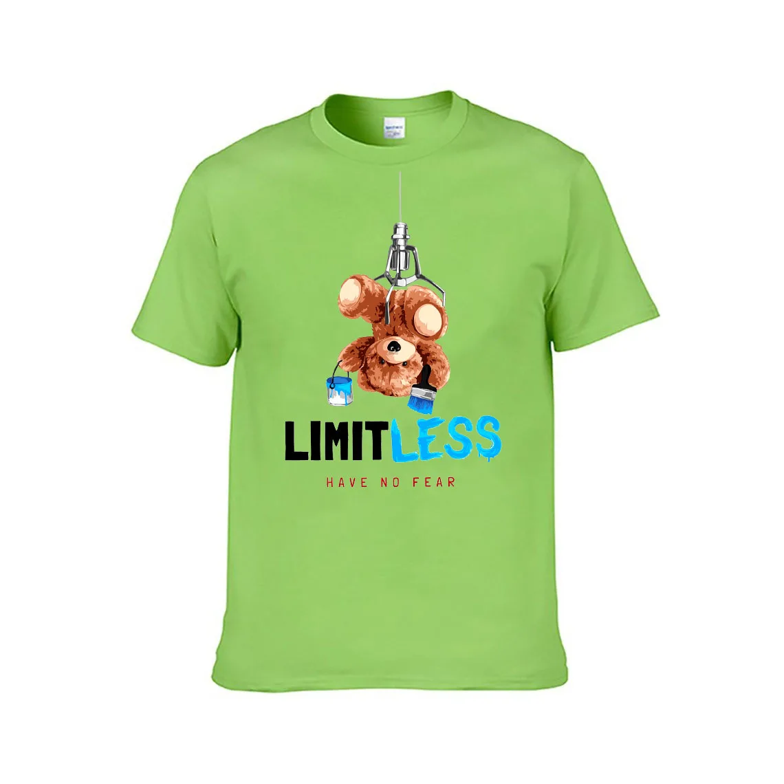 

4-12T Children Clothes Boys Girls Cotton Tops Hanging Little Bear Printed Short Sleeve Kids T-Shirts 110cm-150cm ropa para niños