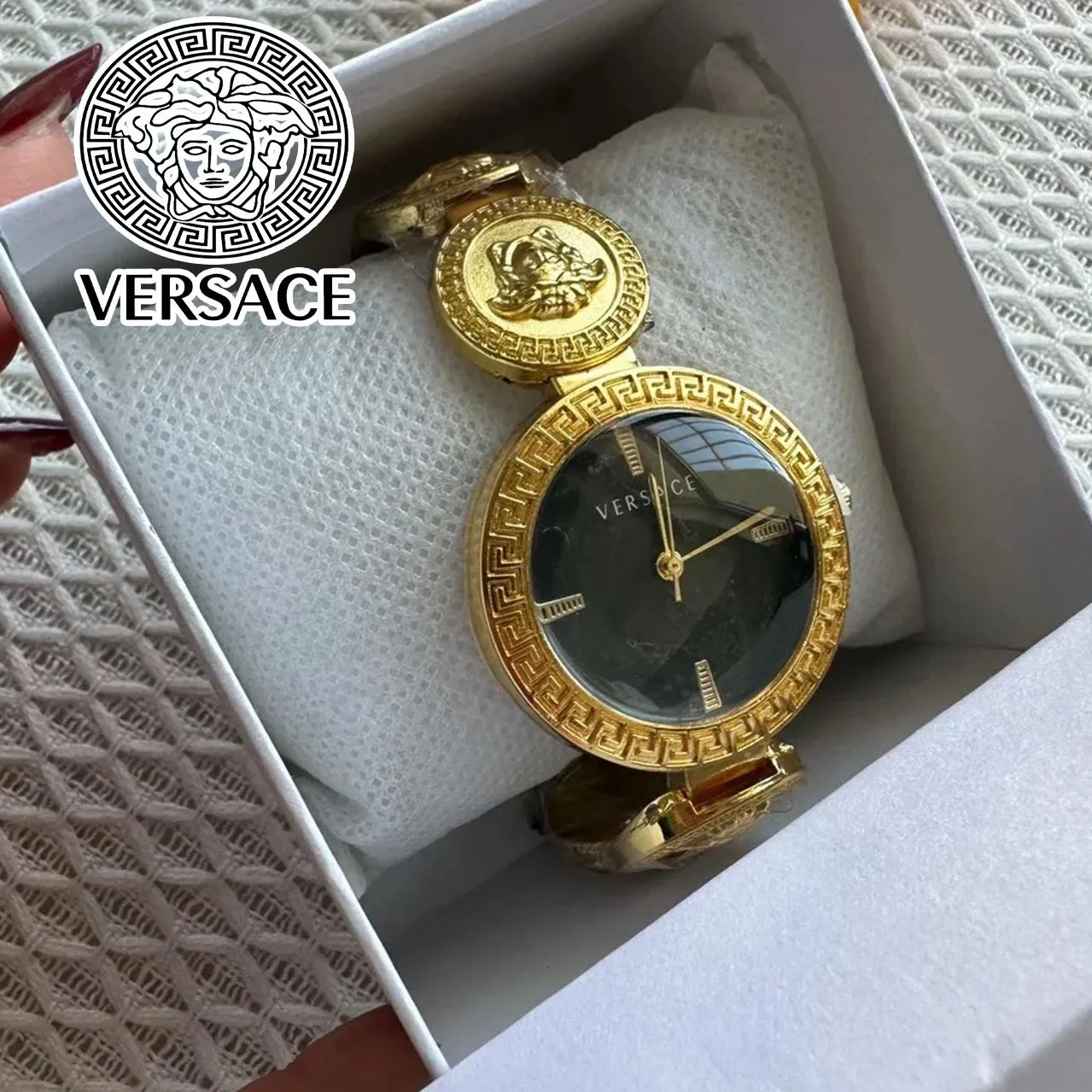 Часы в стиле Версаче модные женские часы легкие роскошные браслеты высокого
