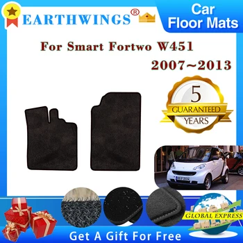 Car Floor Mats For Smart Fortwo W451 2007~2013 2009 2010 2011 Rugs Panel Footpads Carpet Cover Cape Foot Pad Sticker Accessories