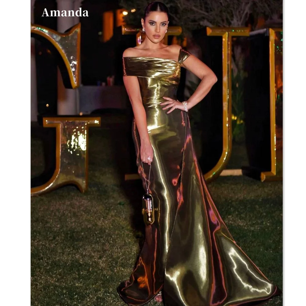 

Amanda Mirror Fabric Mermaid Prom Dress Fishtail Party Dress Sexy Trumpet Evening Dress Dark Green вечернее платье люкс 2023