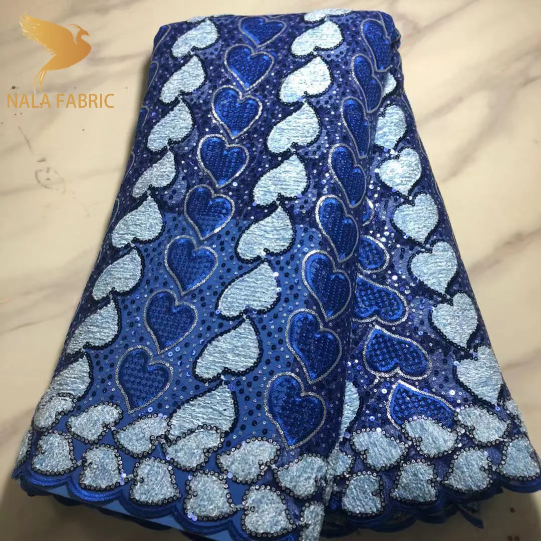 

Sample Material Royal Blue Gray Nigierian Bridal African Lace Fabric Luxury Wedding Sequins Stone Swiss 2022 High Quality 1999