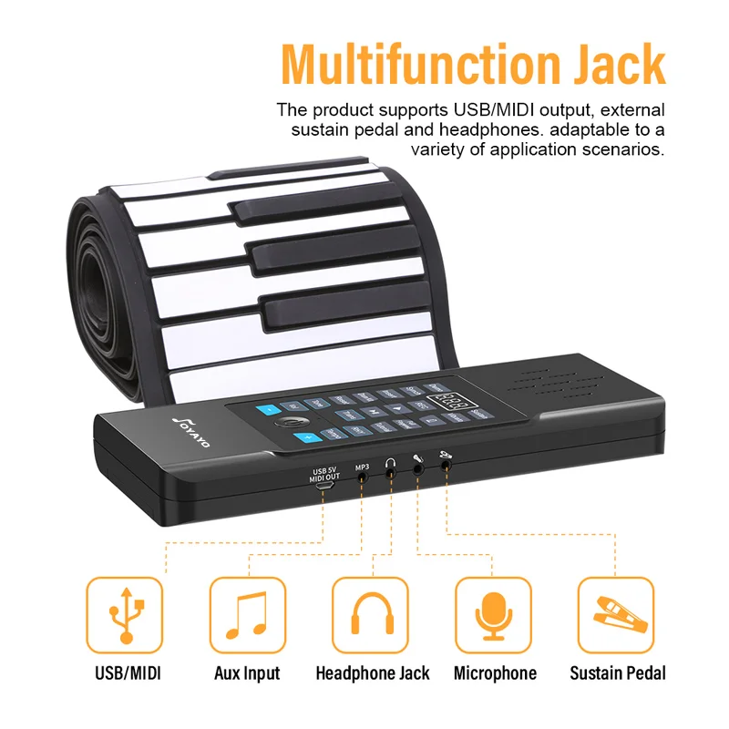 OYAYO электронные музыкальные инструменты 88 клавиш рулонное пианино обновленный