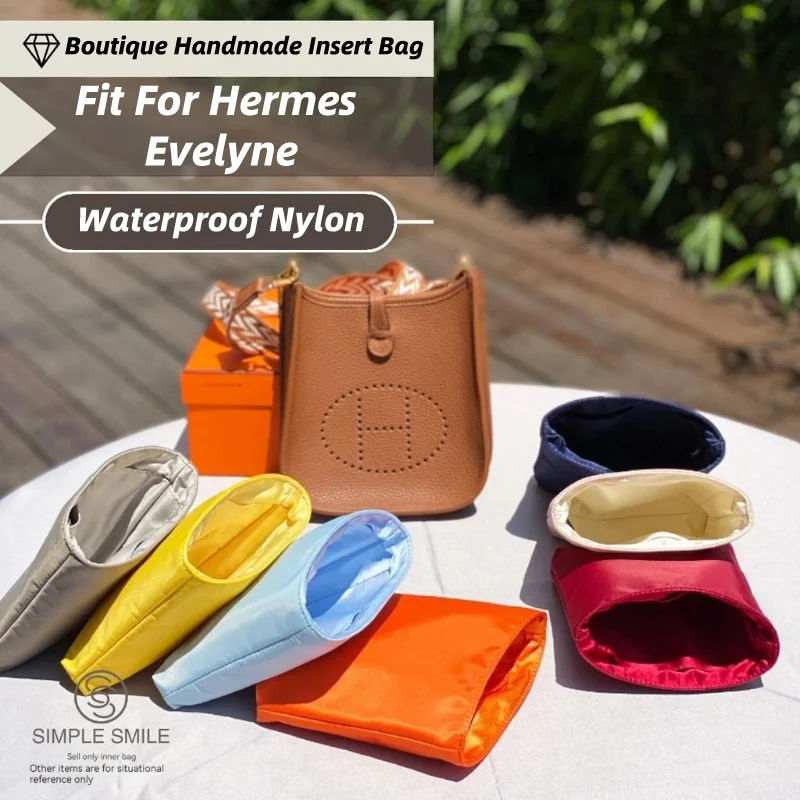 For HERMES Evelyne Make up Organizer Felt Cloth Handbag Organizer Insert Bag Travel Inner Purse Portable Cosmetic Bags