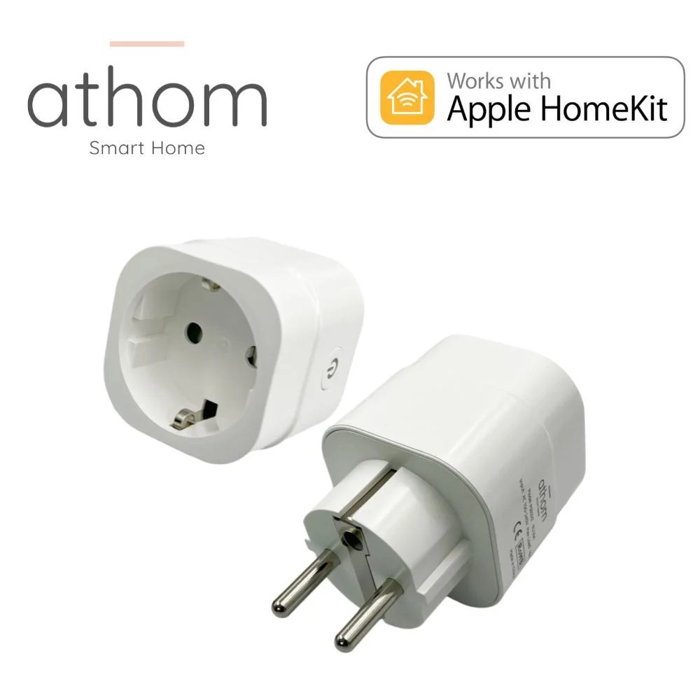 

ATHOM Homekit WiFi Socket Timing Siri Voice Remote Control Plug EU 16A Home Automation