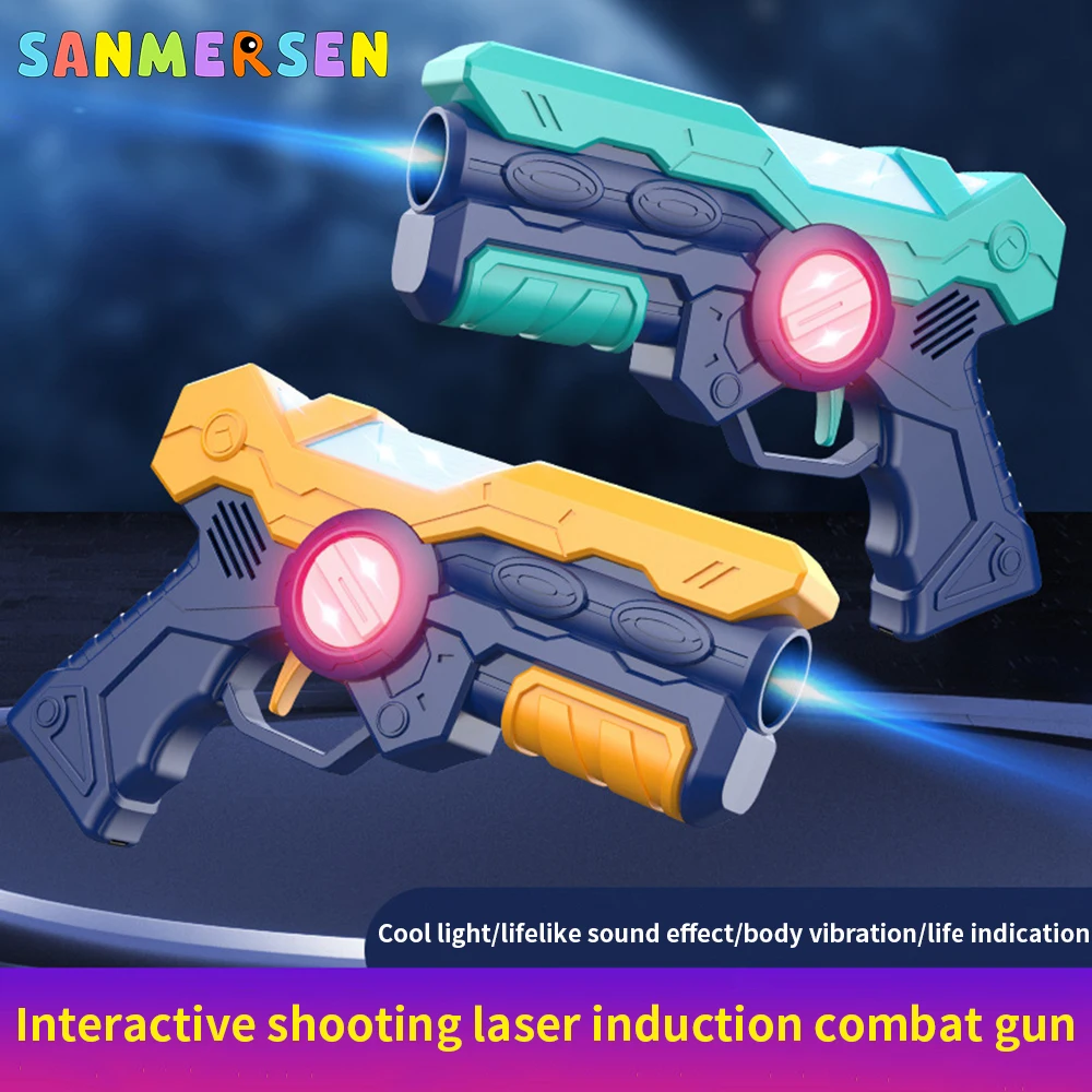 

Electric Laser Tag Gun Infrared Induction Battle Game Gun Set Airsoft Toy Pistol Weapon Gift Toys For Boys Children Outdoor Game