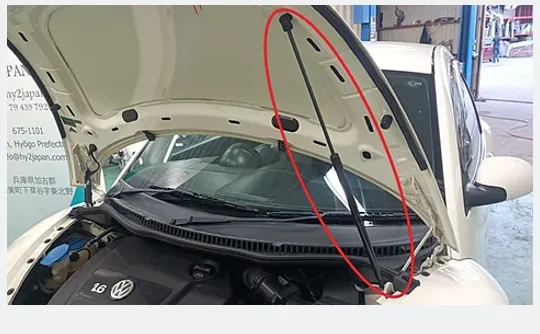 Фото 1 шт., 68 см, демпфер капота для Volkswagen Beetle 9C1 1C1 1Y7 1997-2011, передние газовые стойки капота, подъемная опора, амортизатор, поршневые стержни №1
