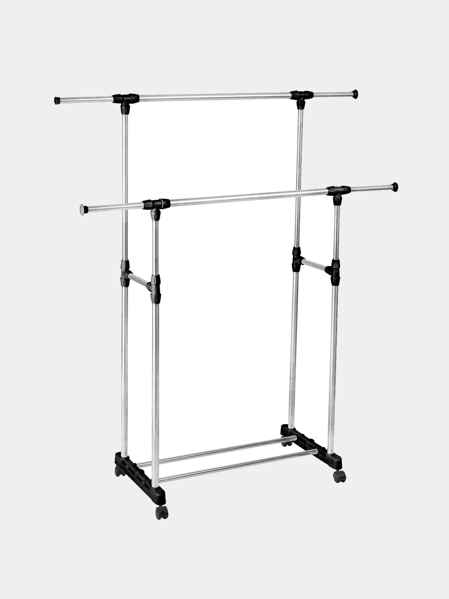 стойка вешалка для одежды двухуровневая double pole широкая